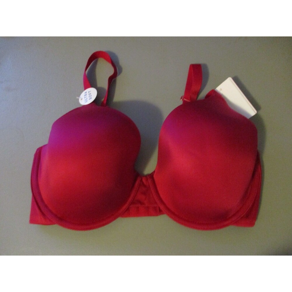 B.TEMPT'D By Wacoal Future Foundation Contour Bra Sz 34DDD Red Padded 953281